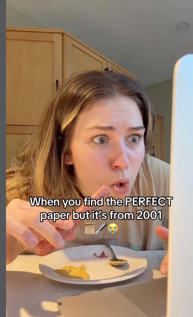 Original viral post: when you find the perfect paper but it's from 2001
