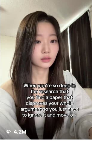UGC video: when you're so deep in the research you find a paper that disproves your whole argument